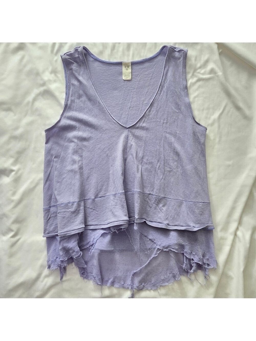 Free People Distressed Layered Boho Grunge Tank Top Size SMALL